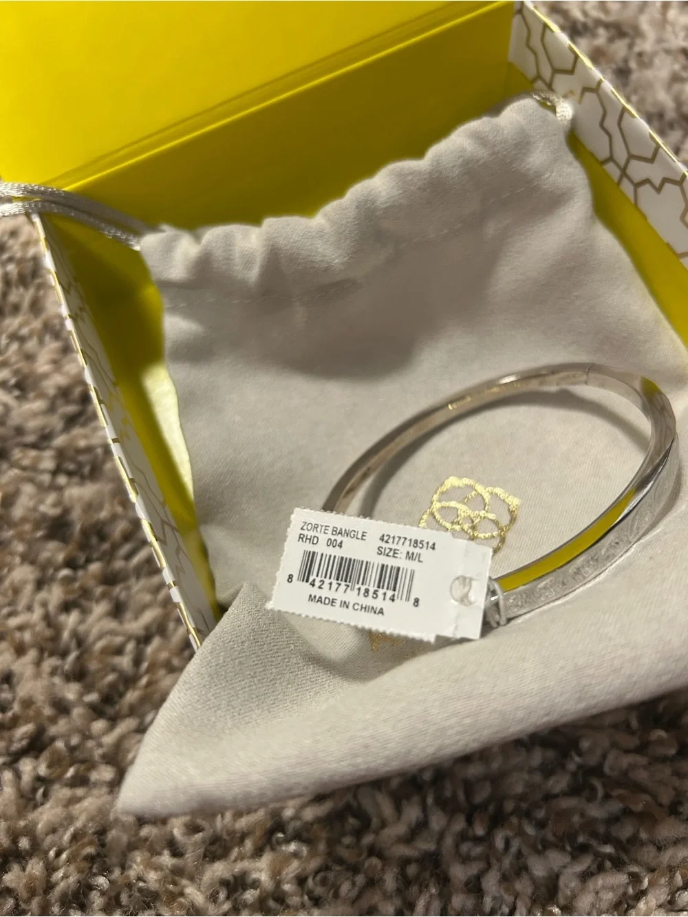 Kendra Scott Silver Zorte Bangle Bracelet